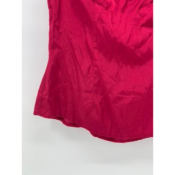 H&M Women's Pink Solid Sailor Collar Short Cap Sleeve Top SZ 8 - Picture 6 of 10